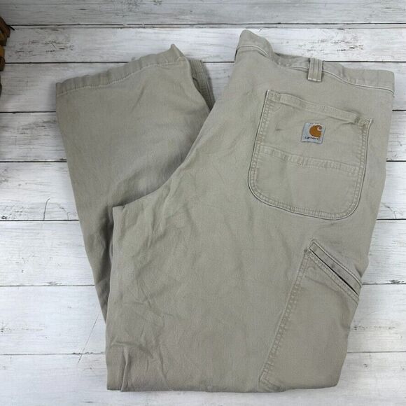 Carhartt tan Relaxed Fit‎ Pants canvas Mens 42x30 (measures 41x28) Workwear - Picture 1 of 11